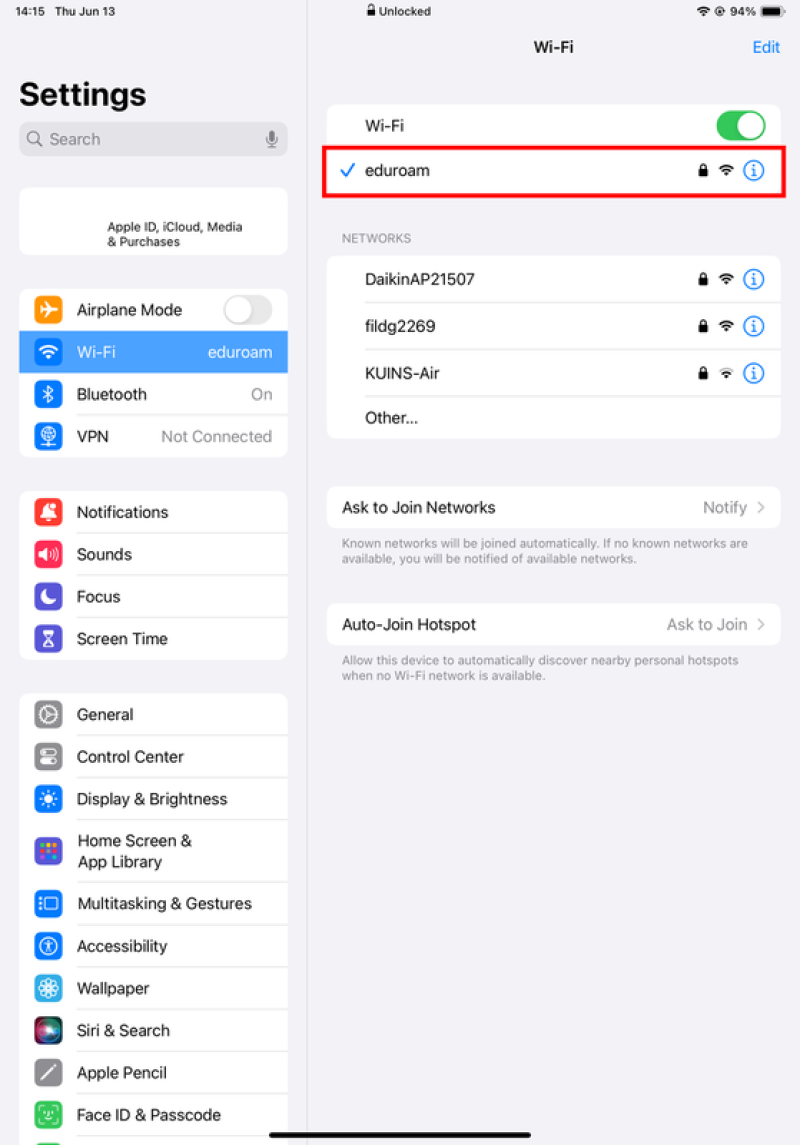 ipad4eduroam